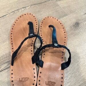 UGG Women's Tan and Black Sandals